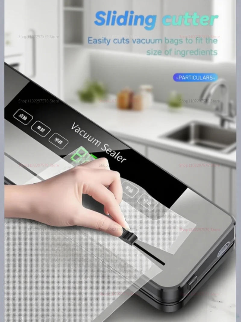 Description Picture 4 of itemVacuum Sealer Kitchen Food Storage Dry/Wet Food Vacuum Packing Machine Household Fresh Food Packing Machine Built-in Cutter