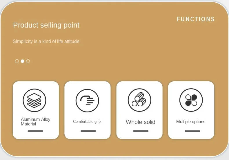 Description Picture 3 of itemSolid Single Hole Aluminium Alloy Cabinet Handle Round Black Gold Knob Cupboard Black Gold Desk Drawer Pull Furniture Hardware