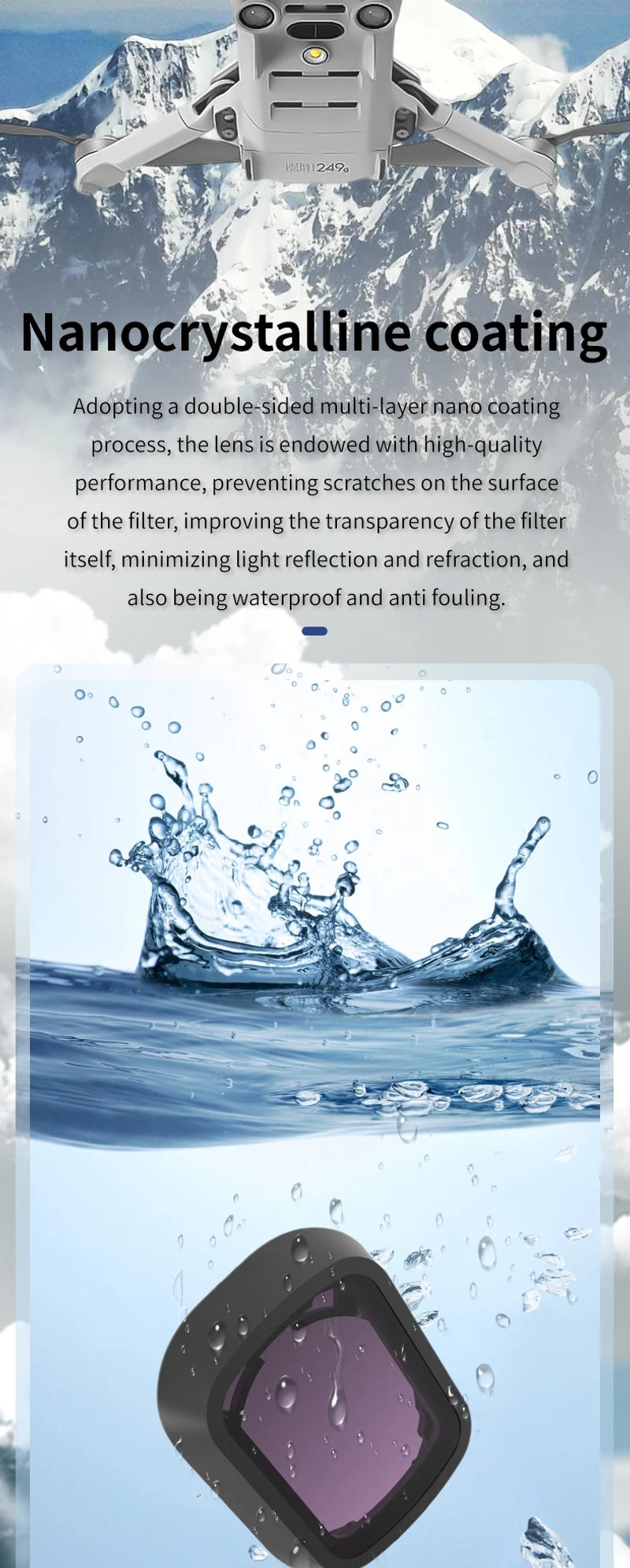 Description Picture 5 of itemFor DJI Mini 4 Pro Lens Filter UV CPL ND Star Night NDPL Polarizer Lenses Set for DJI Mini 4 Pro Drone Filters Kit Accessories