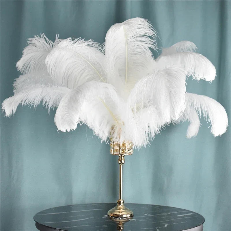 Description Picture 5 of itemWhite Ostrich Feather Decor Feathers for Crafts Large Centerpiece for Table Decoration Long Mariage Wedding Party Accessories