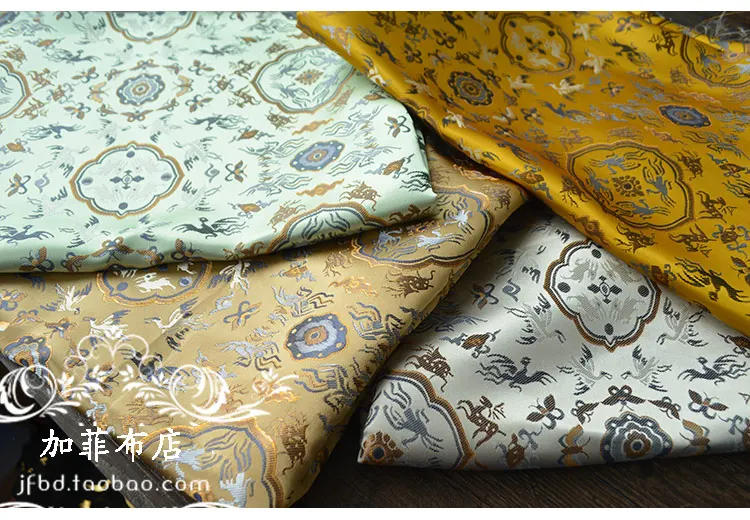 Description Picture 2 of itemWeaving Brocade Jacquard Fabric Traditional  Patterns Song Brocade Pure Polyester Material Wholesale Cloth By Meters Diy Sew