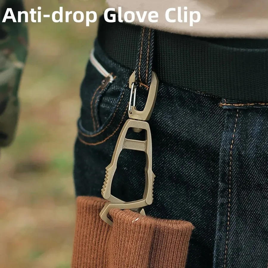 Description Picture 2 of item1PC Outdoor Glove Clip Hanger Multi-purpose Anti-drop Hook Plastic Clip Holder Protective Work Gloves Safety Clamp Camping Tools