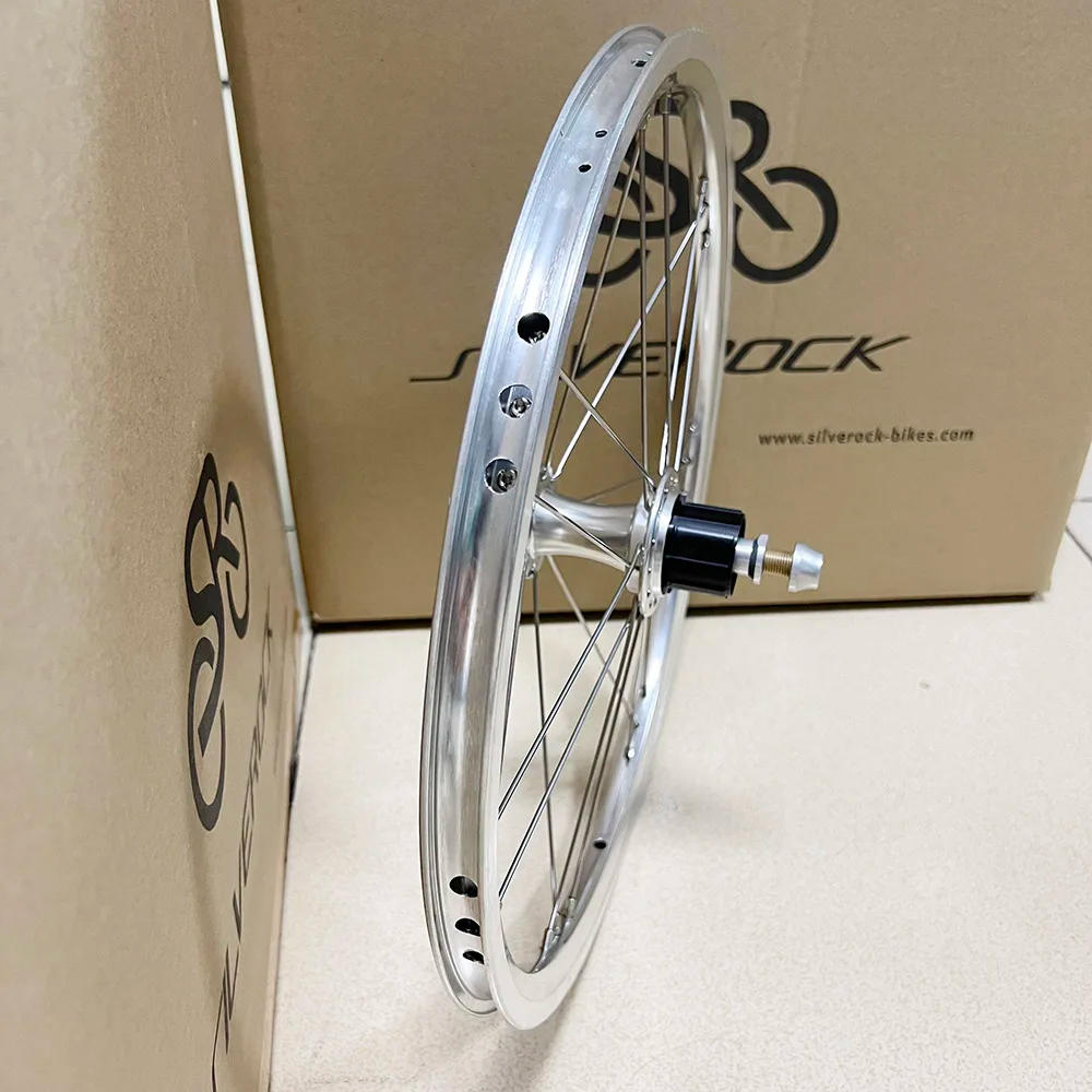 Description Picture 6 of itemSILVEROCK-Folding Bike Alloy Hub, 6 Pawls Wheels Axle, External 5 to 7Speed Front 74mm Rear 112mm for Brompton Folding Bikes NBK