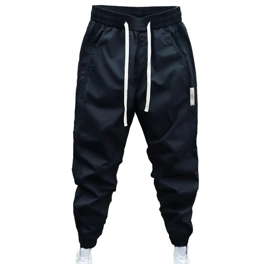 Patchwork Casual Pants Men's Drawstring