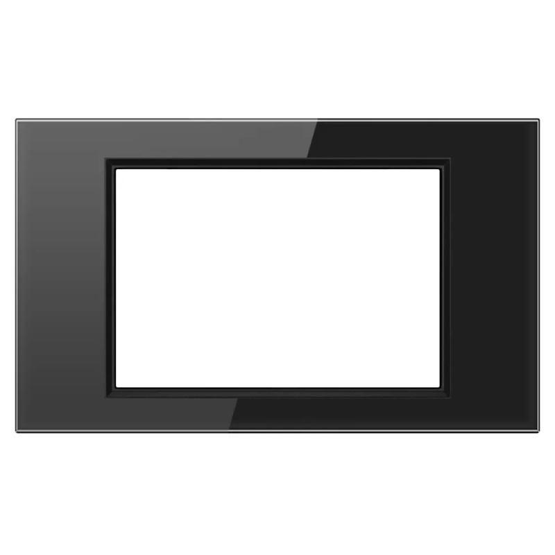 Description Picture 6 of itemVISWE DIY standard brazil socket usb Type C 5v 2a light switch home appliance Outlets tempered glass stainless steel PC panel