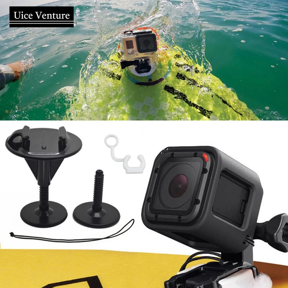Description Picture 3 of itemSurfboard Fixed Bracket Surf Surfing Kit Bodyboard Tether Locking Plug For Gopro Hero 8 9 10 Xiaomi YI SJ5000Surfboard Accessory