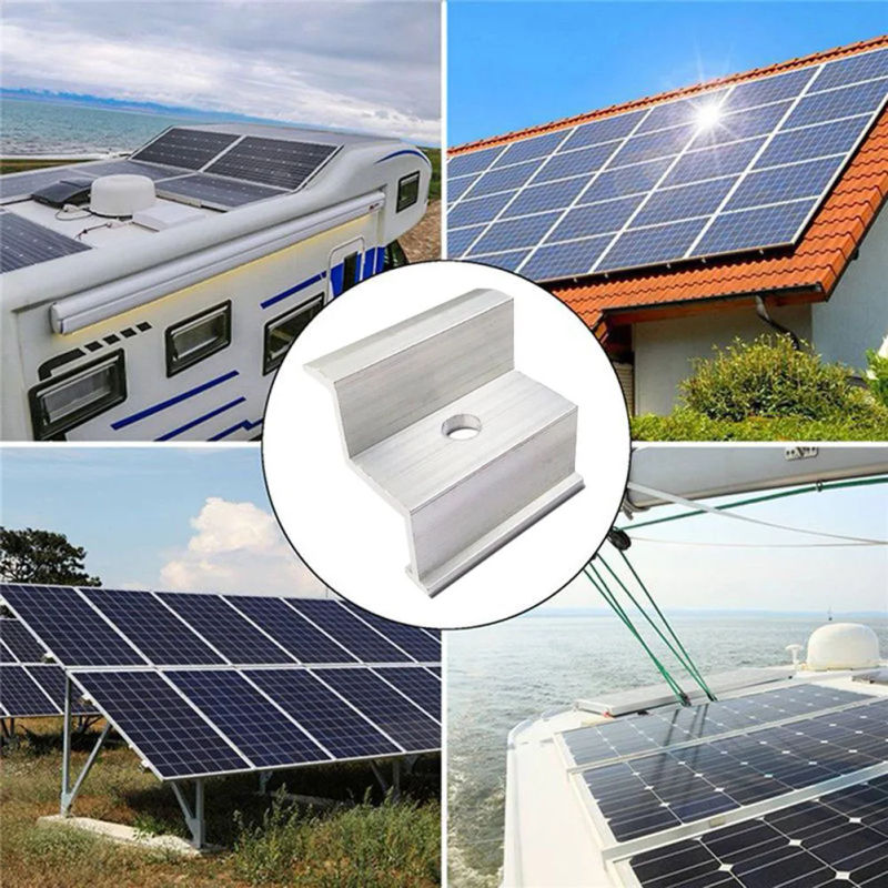Description Picture 2 of itemPV End Clamp Module Aluminum Alloy For 35/40mm Mounting Bracket Mounting Rail Photovoltaic Edge Clamp Solar Panels