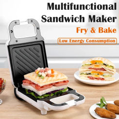 Sandwich Maker Multifunctional Fast Heating Toaster Breakfast Machine Home Kitchen Food Electric Baking Pan Roast Meat Omelette