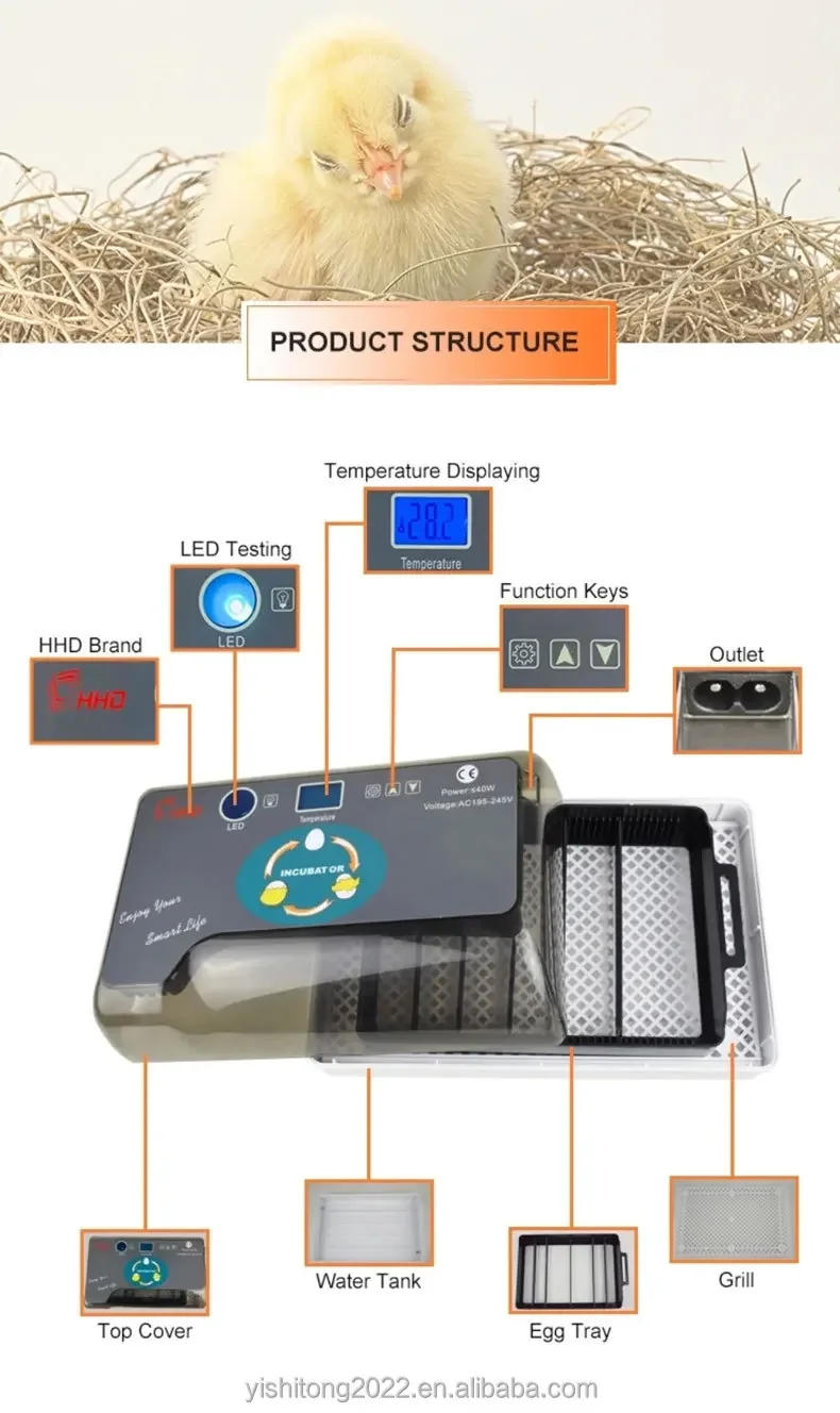 Description Picture 2 of itemHot Multifunctional 36 Eggs Mini Egg Incubator Automatically Chicken Duck Goose Quail Egg Hatching Machine