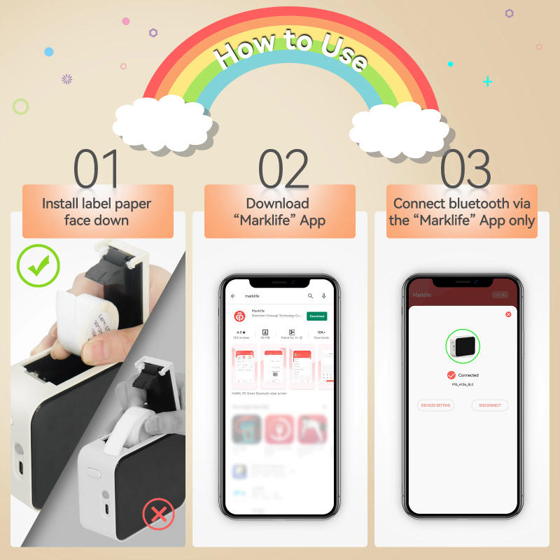 Description Picture 6 of itemPortable Bluetooth Labeller P15 Wireless Thermal Label Printer Inkless Printer DIY Adhesive Label Sticker like Marklife P15 P12