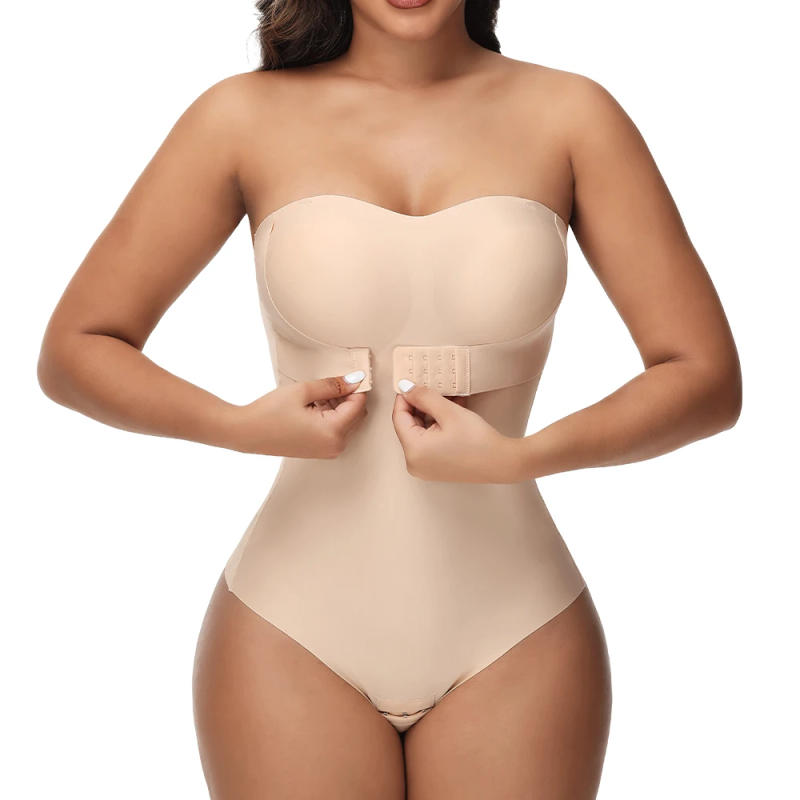 Description Picture 6 of itemSeamless Strapless Bodysuits Shapewear for Women Tummy Control Built in Bra Tops Sculpt Body Shapers Corset