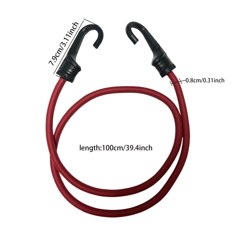 Description Picture 5 of item2/4Pcs Elastic Bungee Cords Bungee Straps  Heavy Duty Bungee Ropes for Bike Tents Camping RVs Trunks Luggage Racks