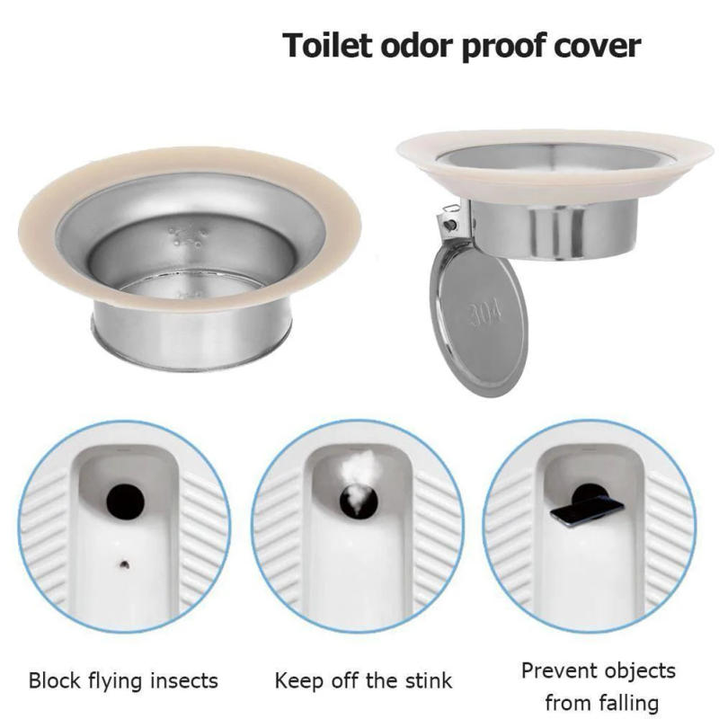 Description Picture 4 of itemAnti-smell Plug For Squatting Pan Stainless Steel Toilet Floor Deodorize Stopper Bathtub Anti-blocking Cover Bath Accesorie