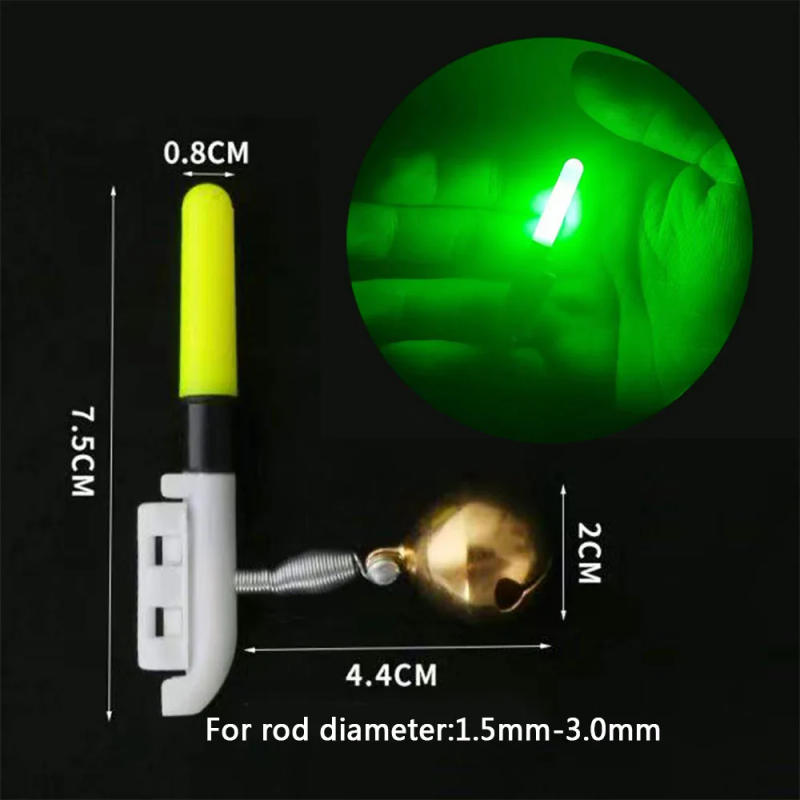 Description Picture 3 of itemFishing Light Stick Rod Bell LED CR425 3.6V Lithium Battery USB Charge Luminous Tackle Night Bright Lamp Tools Fish Bite Alarm