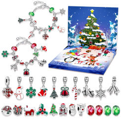 Christmas Advent Calender Gift Box 2025 Creative DIY Snowman Santa Claus Bracelet Countdown Calendar Box for Girls New Year Gift