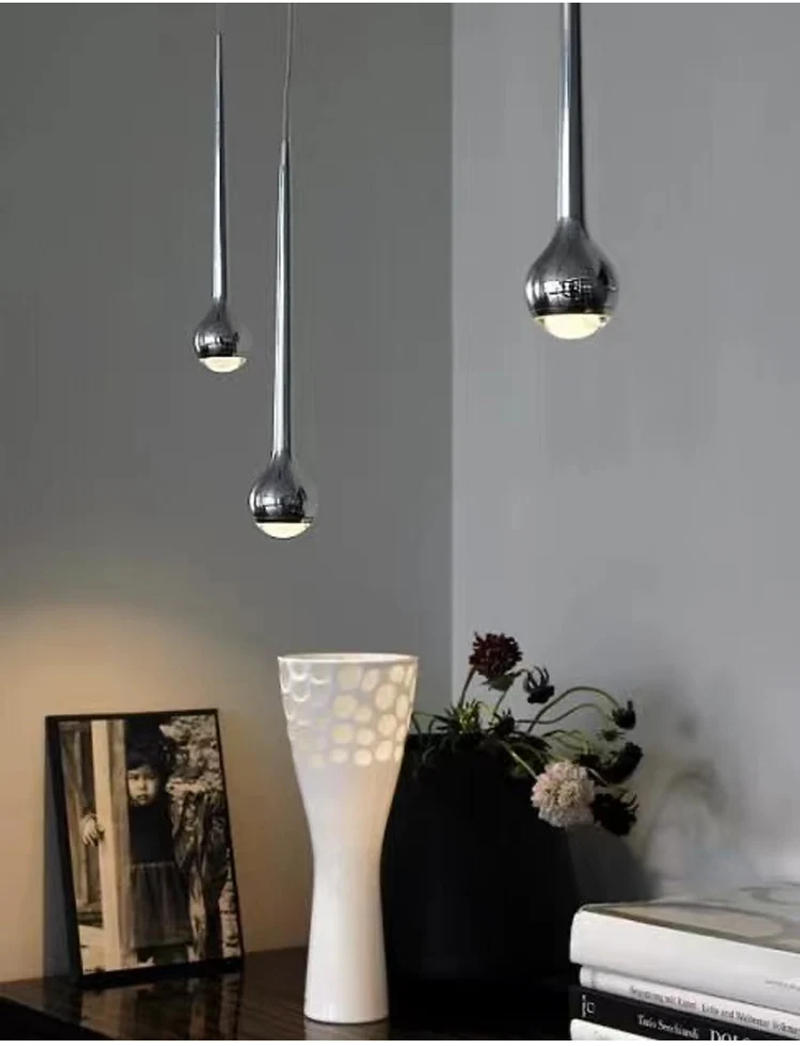 Description Picture 4 of itemModern Led Droplet Dripping Pendant Light for Bedroom Bedside Hanging Lamp Hotel Kitchen Stairs Ceiling Chandeliers Decoration