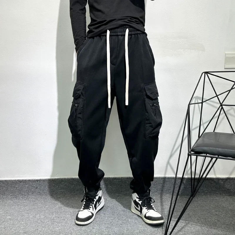 Description Picture 5 of itemOwen Seak Men Casual Harem Pants High Street Wear Length Cargo Men's Clothing Sweatpants Spring Black Pants