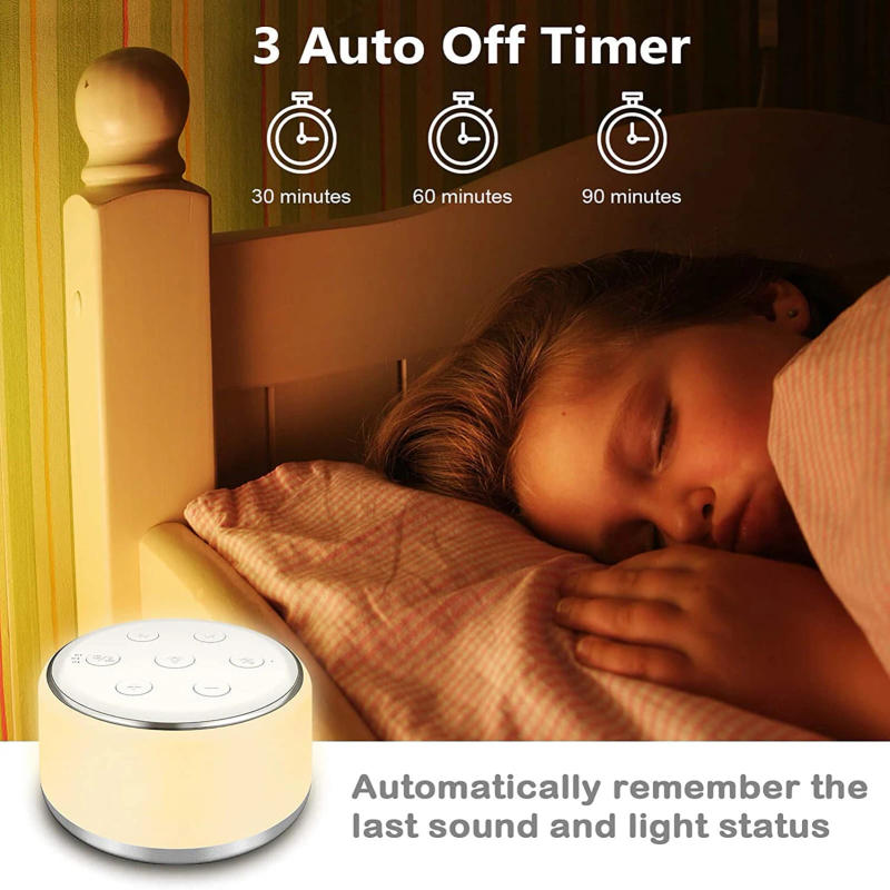 Description Picture 5 of itemWhite Noise Machine Desktop Sleep Sound Machine for Baby Sleep Soother 7 Colors Night Lights 34 Soothing Sounds and Timer