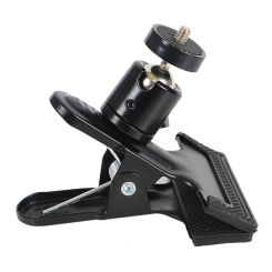 Metal Strong Clamp Camera Tripod Mount Flash Holder Photography Clip With 360 Degree Rotate Head