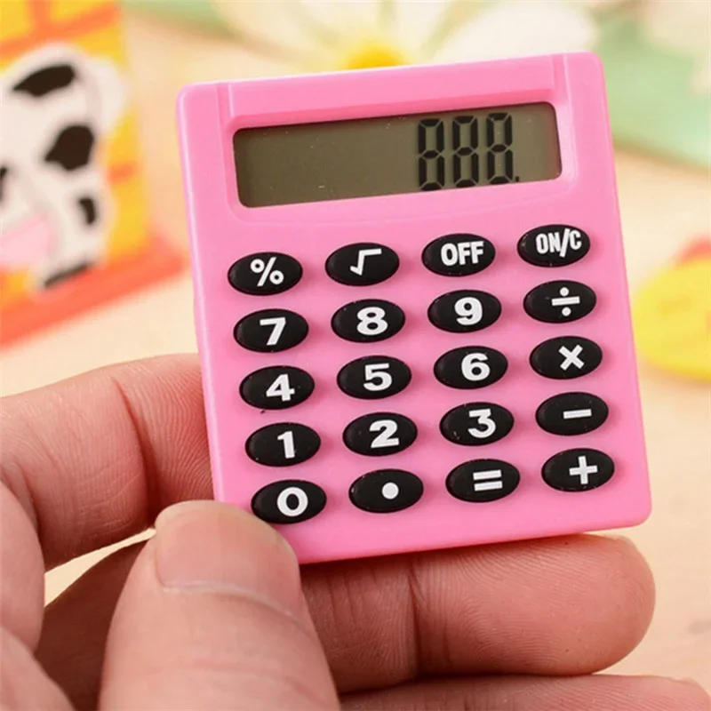 Description Picture 3 of itemBoutique Stationery Small Square Personalized Mini Creative Calculator Candy Color School Office Electronics 8-digit calculator