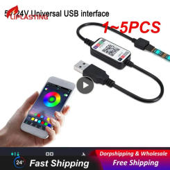 1~5PCS LED Strip Light Smart Phone Controller Wireless APP 4.0 Control USB/DC Connector For 4 Pin 5050 RGB Strip