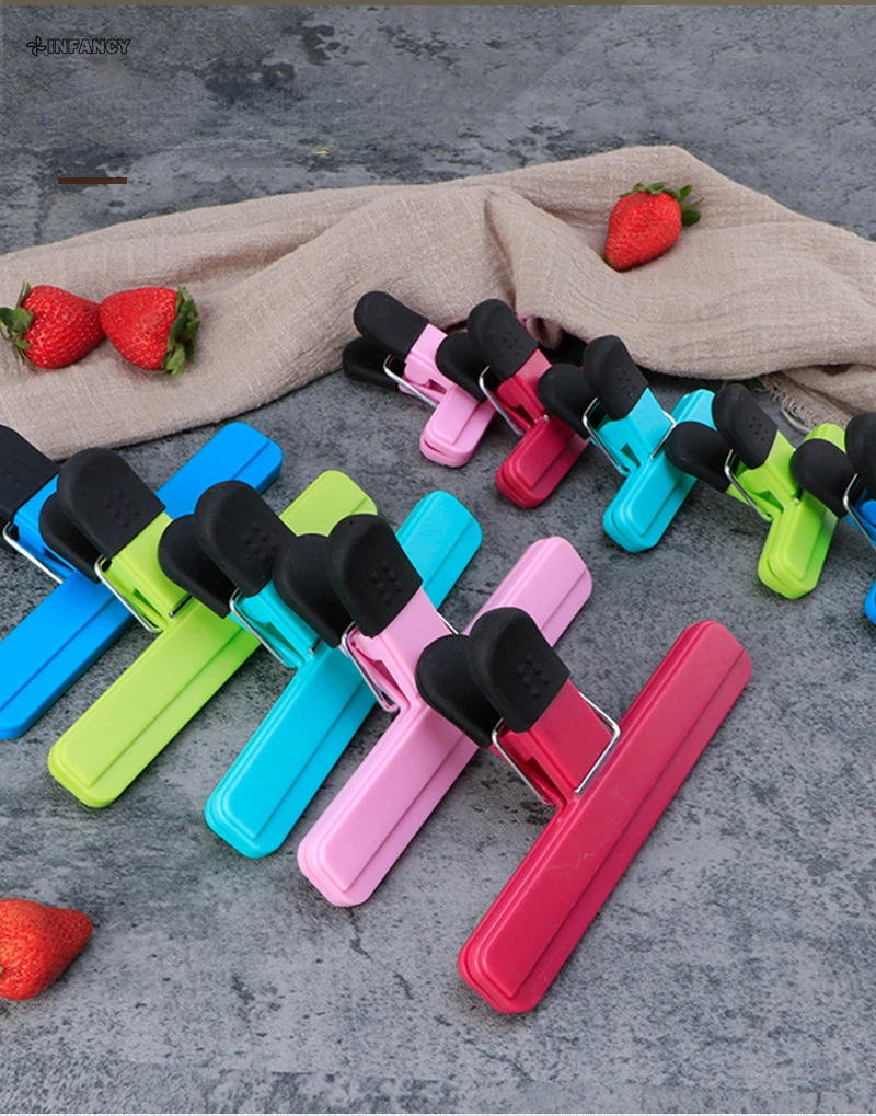Description Picture 2 of itemPortable Bag Clips Kitchen Storage Food Snack Seal Sealing Bag Clips Sealer Clamp Plastic Tool Kitchen Organization Accessories
