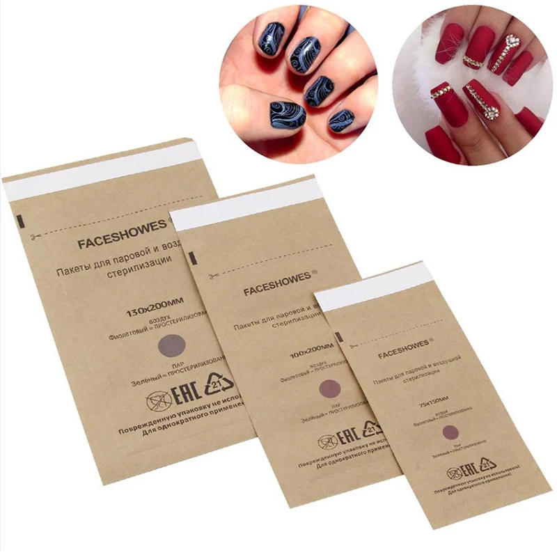 Description Picture 5 of item10pcs Disposable Nail Disinfection Kraft Bag Disposable Manicure Pouch Dry Heat Disposable Sterilization Disinfection Accessory