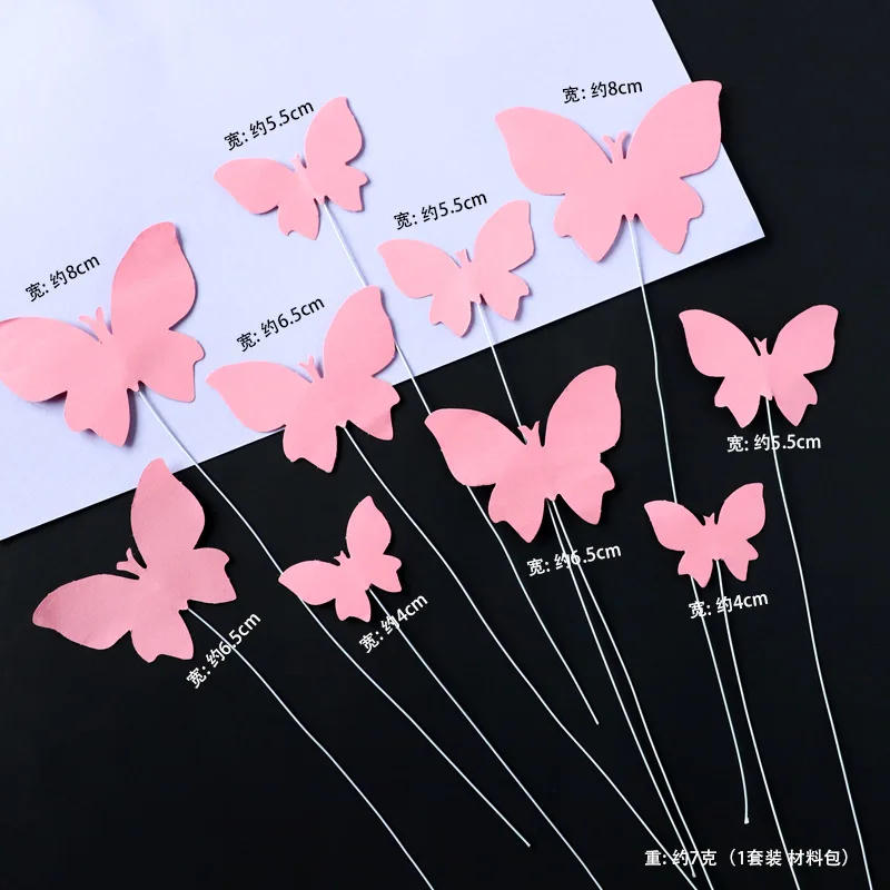 Description Picture 4 of item10/20pcs White Butterfly Birthday Cake Baking Decoration Plugin Beautiful Cake Princess Rice Paper Wafer Paper Cake Dessert Tool