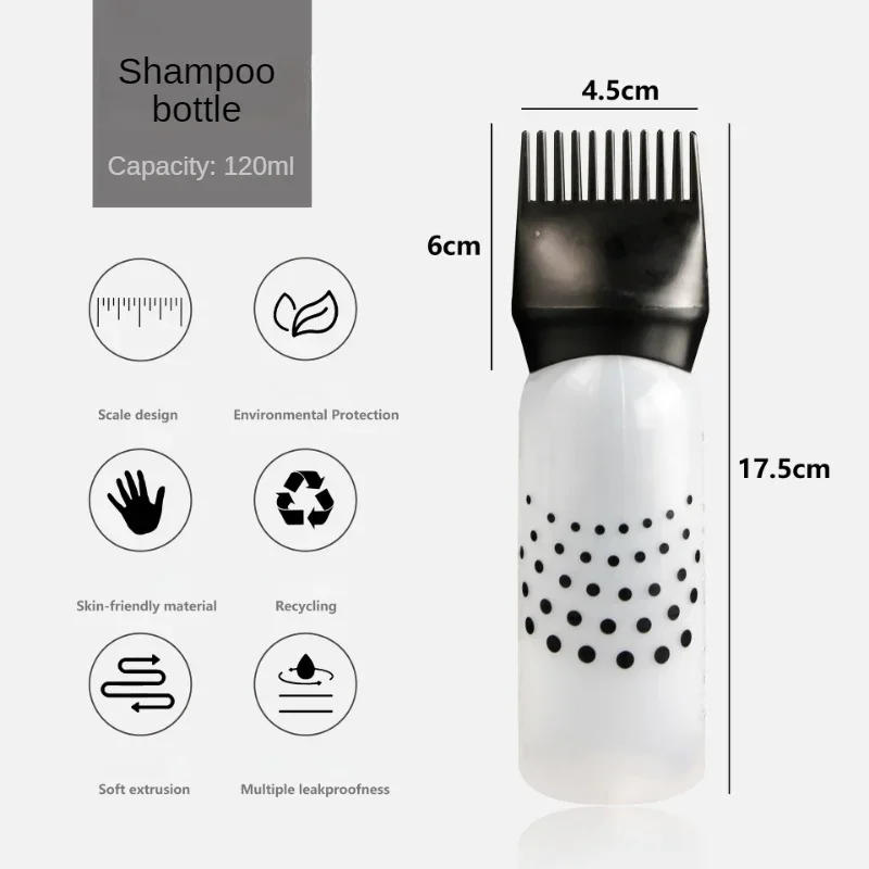 Description Picture 3 of itemHOT 1PCS 120ML Hair Dye Applicator Bottles Plastic Dyeing Shampoo Bottle Oil Comb Brush Styling Tool Hair Coloring Hair Tools