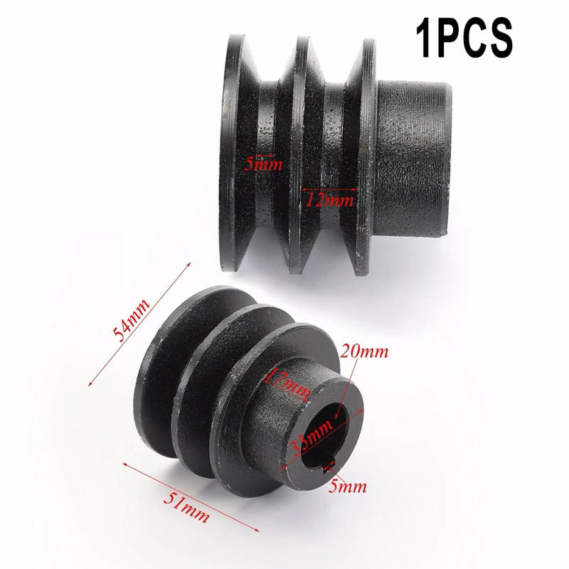 Description Picture 6 of itemDouble V Belt Pulley Replacement 170F Spare Parts 7HP Engine Accessories Black Bore For 168F For 20mm For Honda
