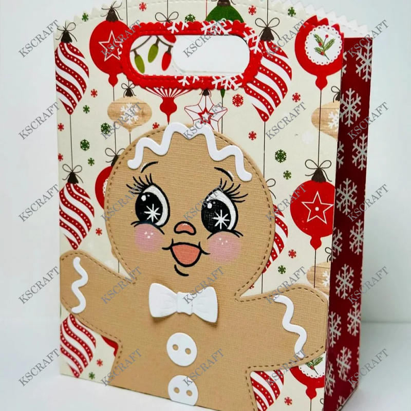 Description Picture 3 of itemKSCRAFT Gift Bag Christmas Add On Cutting Dies Stencils for DIY Scrapbooking Decorative Embossing DIY Paper Cards