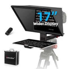 Desview TP170 Teleprompter 17" Aluminium Alloy High Display Glass for iPad/DSLR/Camcorder Wide Angle Camera Lens Video Recording