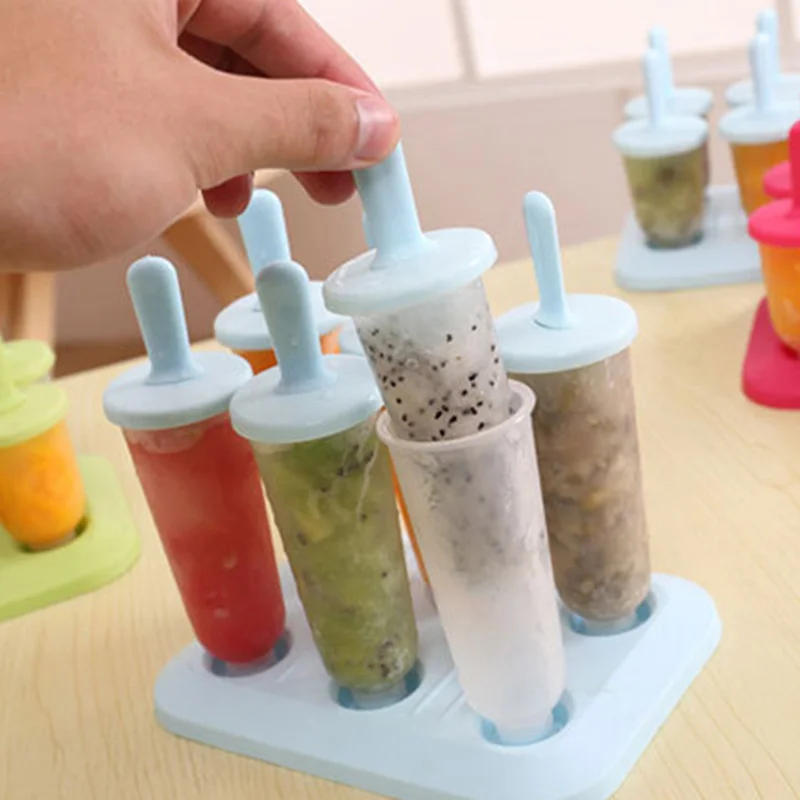 Description Picture 5 of itemIce Cream Mold DIY Ice Pop Molds with Stick Reusable Plastic Ice Pop Cube Maker For Kids Popsicle Mold Kitchen Ice Cream Tools