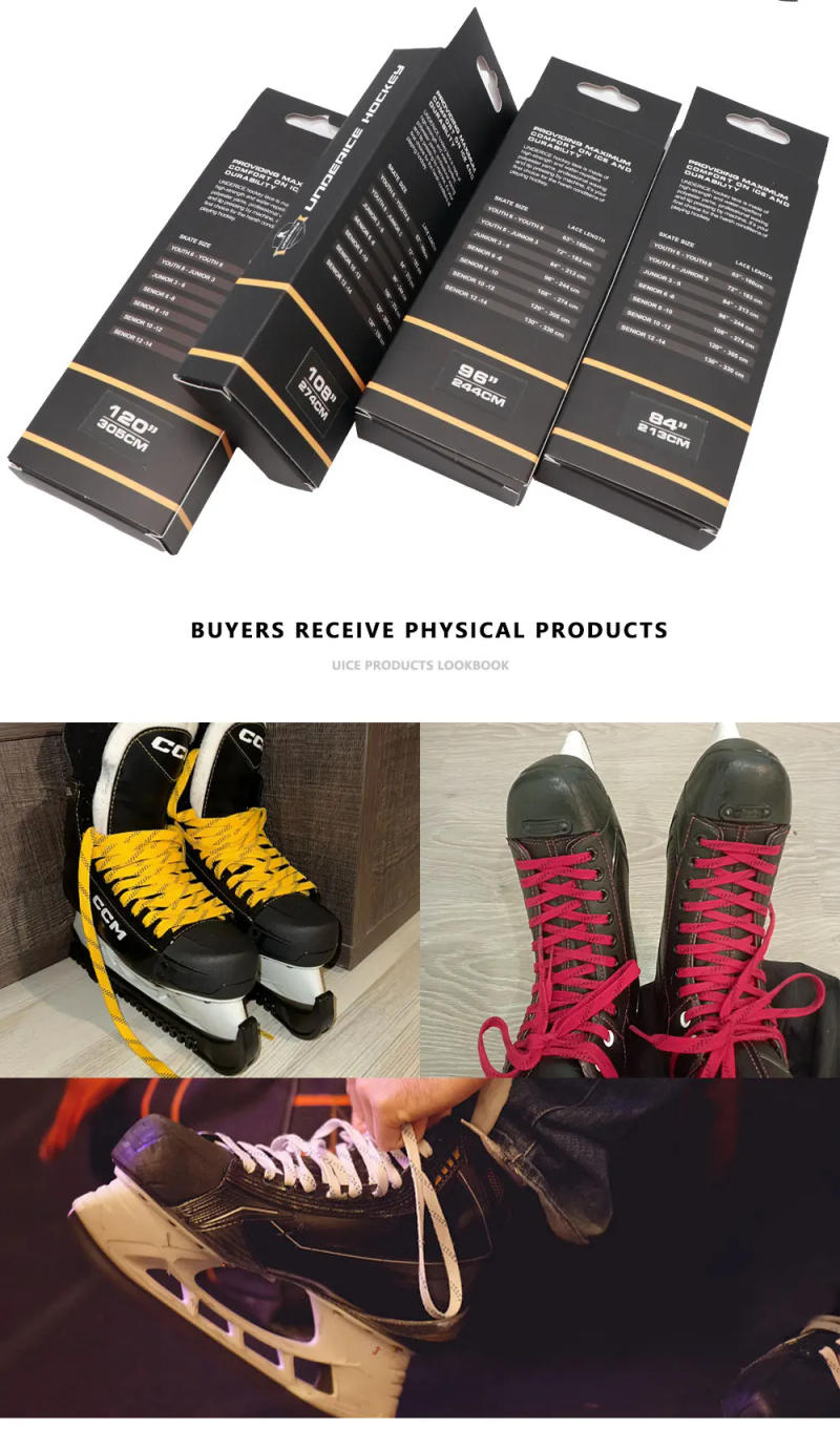 Description Picture 6 of itemIce Hockey Skate Laces 9 Colors Hockey Skate Shoe Lacer Dual Layer Braid 84-120inch Box-Packed Hockey Accessories