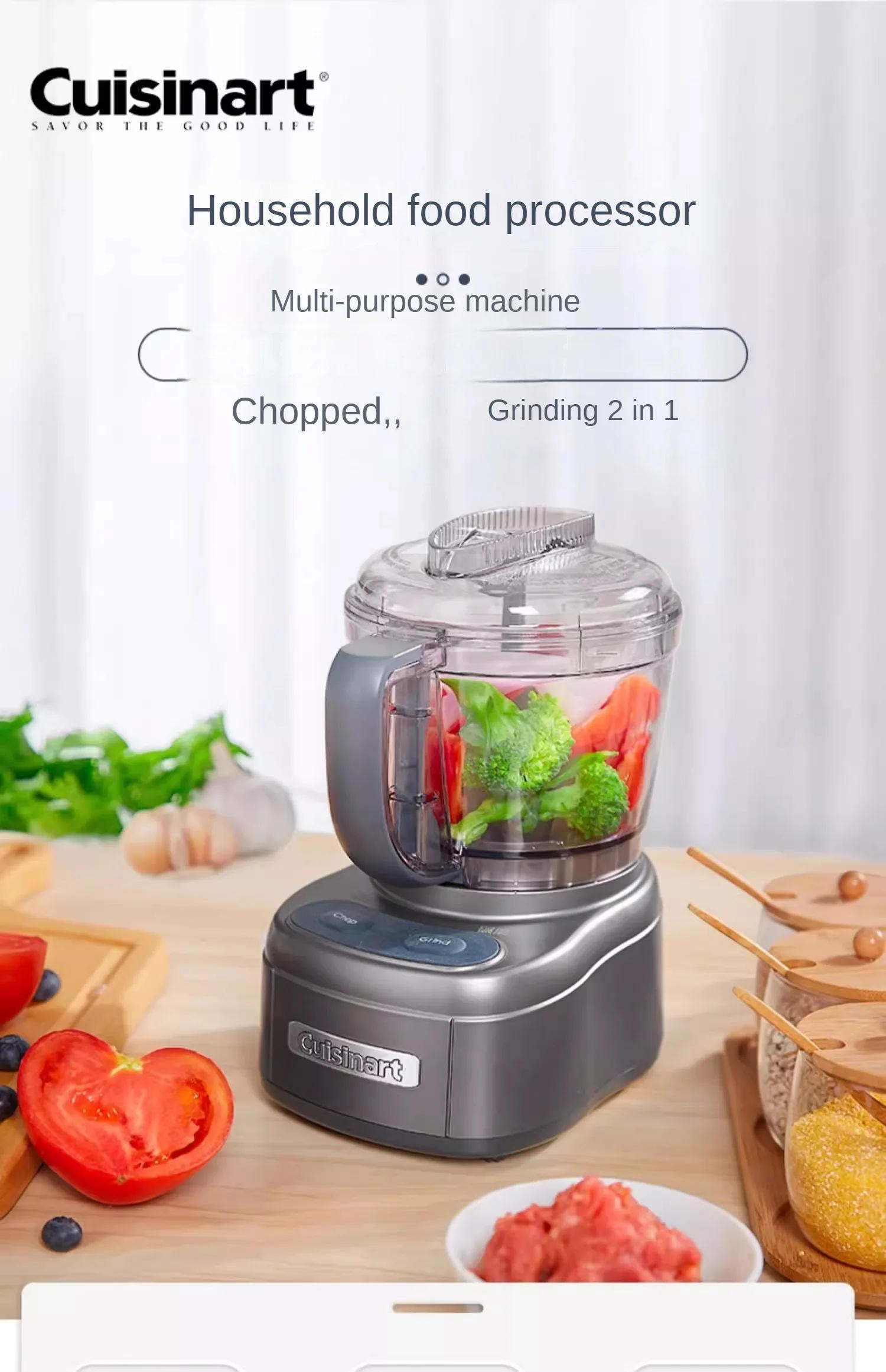 Description Picture 2 of itemGrinder Kitchen  Cuisinart Multifunctional Food Mixer Household Complementary Food Cooking Machine Meat Grinder  Chopper