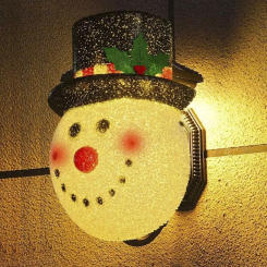 Christmas Snowman Porch Light Cover Decorations Wall Lamp Lampshade Fits Standard Outdoor Porch Lamp Decor