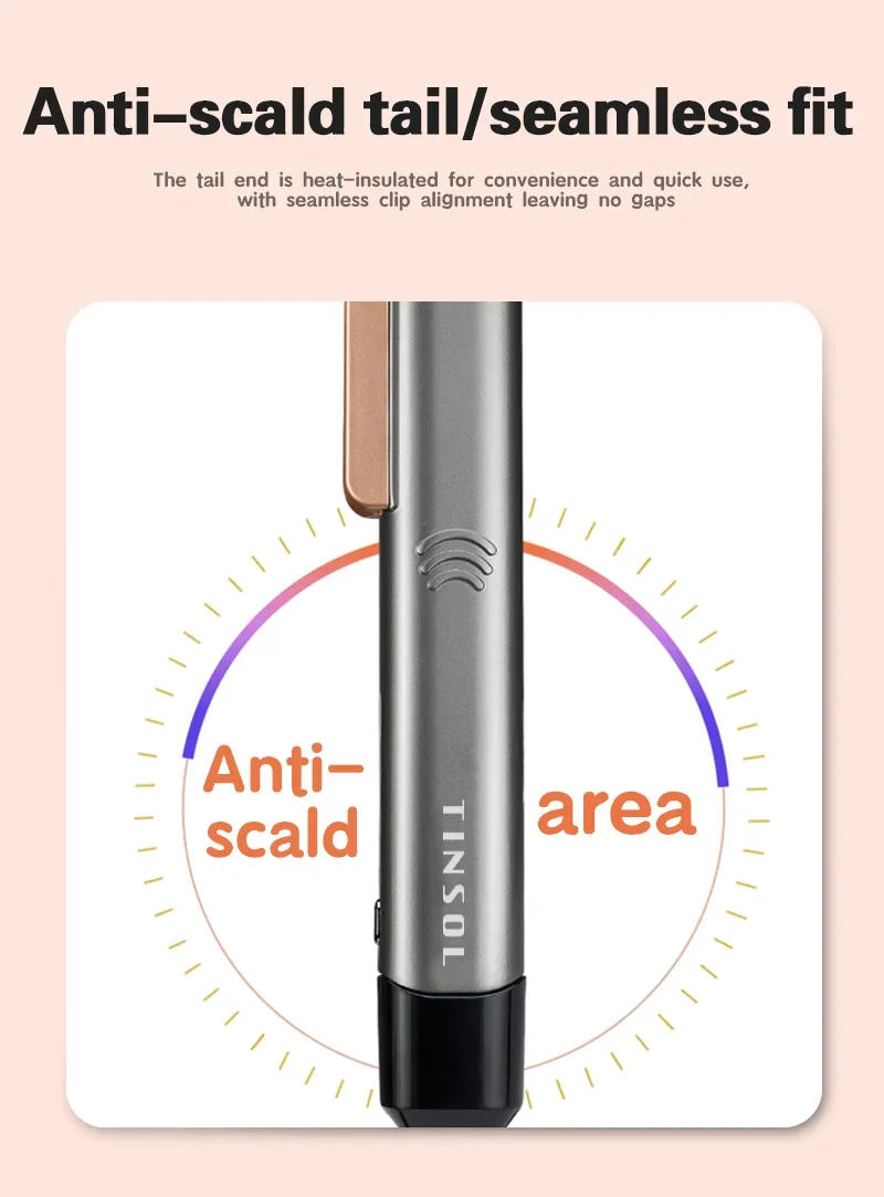 Description Picture 5 of itemTINSOL 2-in-1 Professional Hair Straightener Curling iron, Negative Ion Conditioner with LCD Wide Panel Hair Straightener