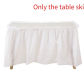 White Table skirt