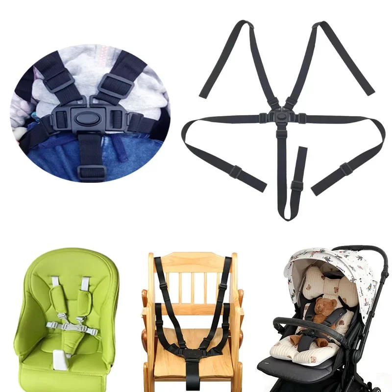 Description Picture 3 of itemBaby Universal 5 Point Harness High Chair Safe Belt Seat Belts for Stroller Pram Buggy Children Kid Pushchair Child Dining Chair