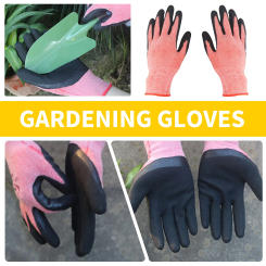 1/2 Pair Durable Waterproof Garden Work Gloves Non-Slip Safety Yard Work Gloves Garden Supplies Gardening Gloves for Women Men