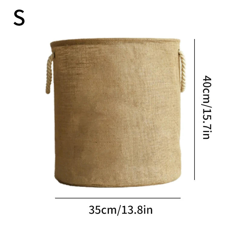 Description Picture 4 of itemFoldable Laundry Basket Storage Cotton Linen Laundry Hamper Bathroom Organizer Bucket Clothes Toys Large Capacity Baskets