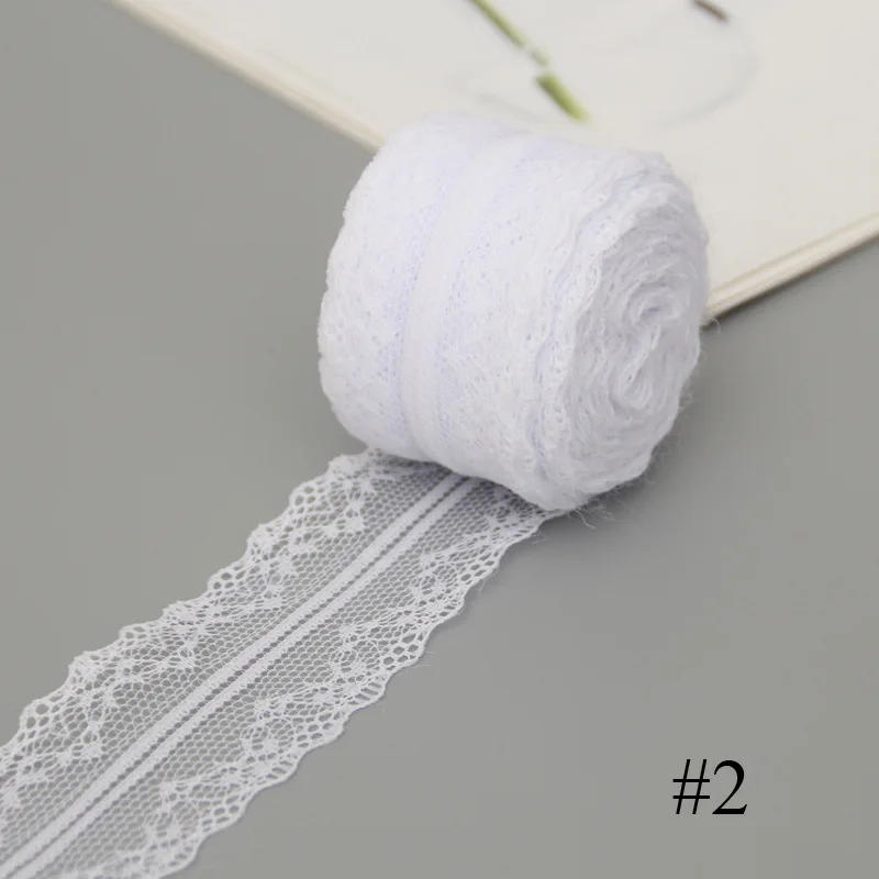 Description Picture 5 of item10Meters/Roll 3-4.5cm White Lace Ribbon Home Handmade Crafts Material Hollow Out Floral Lace Tape DIY Apparel Sewing & Fabric