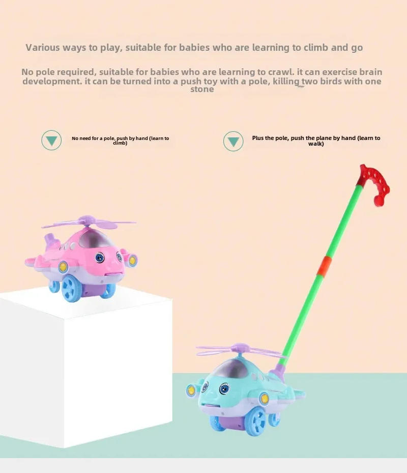 Description Picture 6 of itemBaby Cartoon Airplane Toy Walker Toddler Educational Stroller Suitable for Newborns To Learn Walking and Crawling Skills