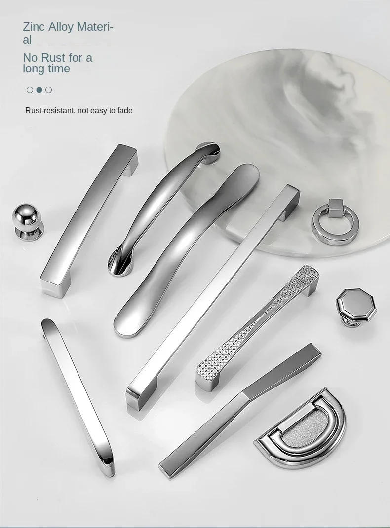 Description Picture 6 of item1PCS Aluminum Alloy Pearl Nickel Cabinet Handles Drawer Knobs Kitchen Cupboard Door Pulls Furniture Handle Hardware