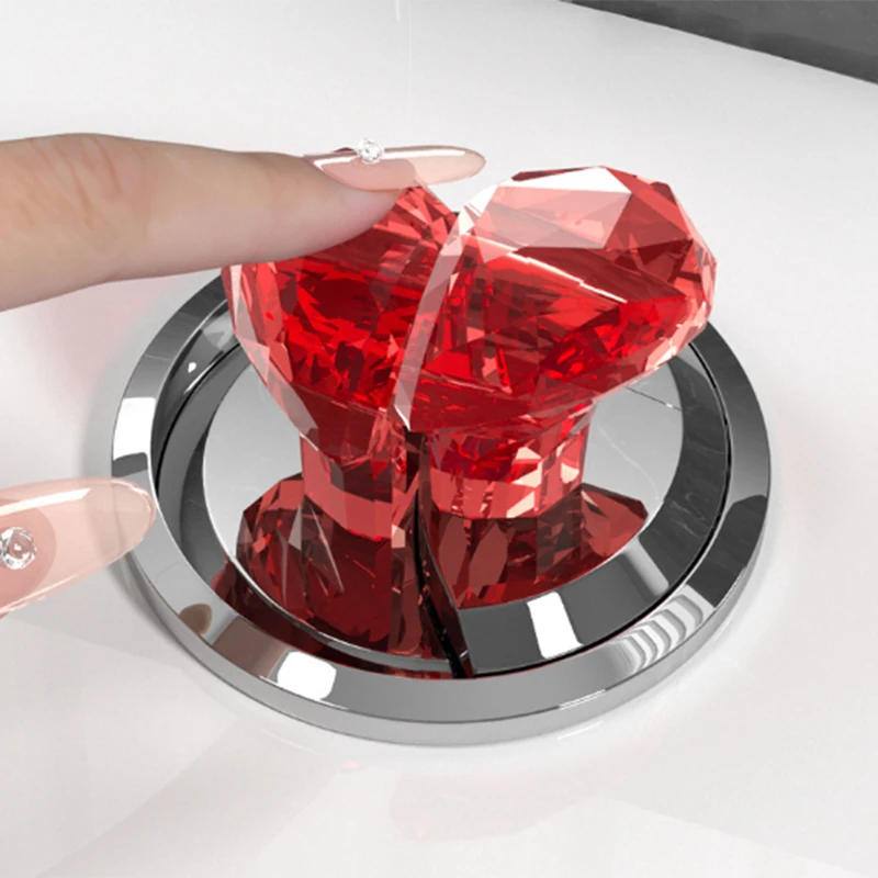 Description Picture 5 of itemToilet Press Button Kawaii Handle Heart Shaped Toilet Press For Bathroom Water Tank Buttons Bath Room Decor Accessories