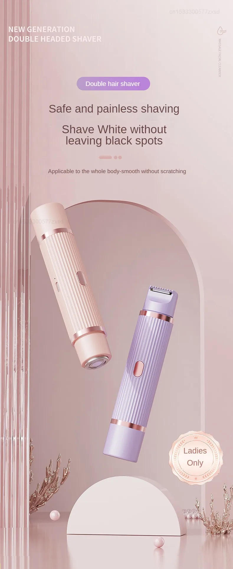 Description Picture 2 of itemXiaomi Electric Shaver Double Head Hair Removal Device Charge Multi-function Not Harmful Skin No Black Spots Left  Shaving Razor