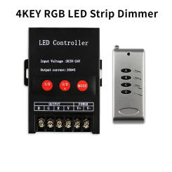 DC5V-24V RGB LED Strip Dimmer Controller With 2.4G Wireless 4key RF Remote 30A Max360W For SMD 2835 3528 5050 LED Strips Tape