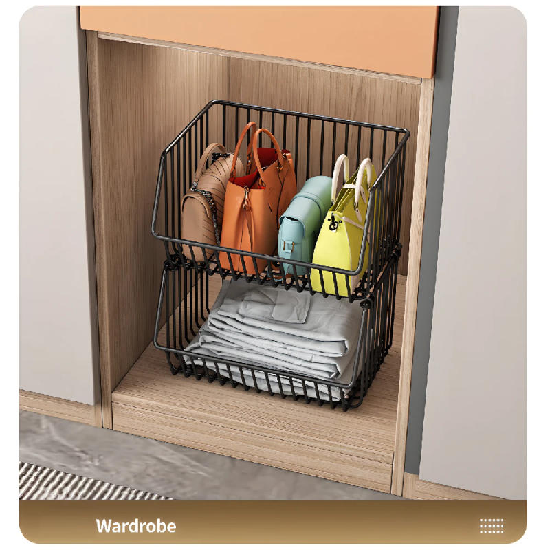 Description Picture 5 of itemFruit Vegetable Trolley Rack Kitchen Bedroom Multi-Layer Storage Basket Rack Stackable Basket Cart Easy To Install With Wheels