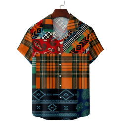 Custom Material Summer new fashionable short sleeve Custom Printed Hawaiian Shirt