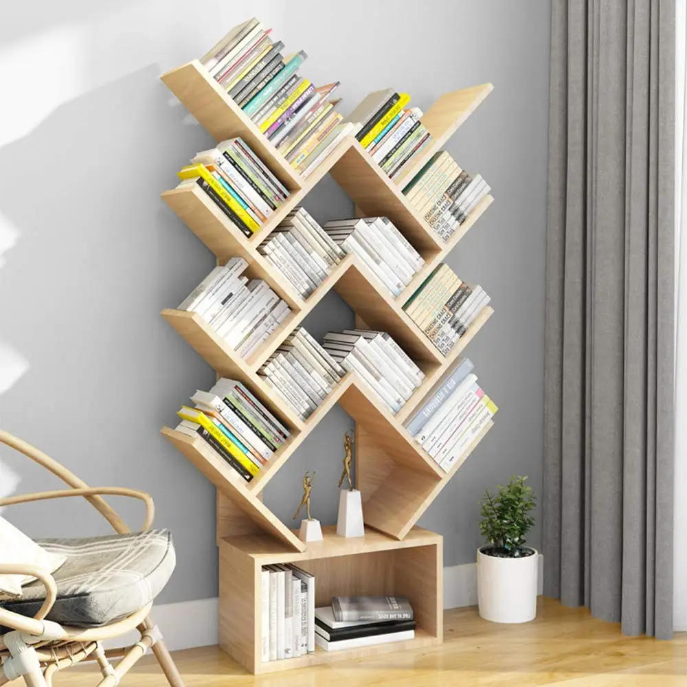 Description Picture 2 of itemSolid Wood Wooden Bookcase Library Furniture Wooden Book Shelf Living Room Furniture for Home Office and Bedroom